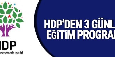 HDP'den 3 günlük eğitim programı
