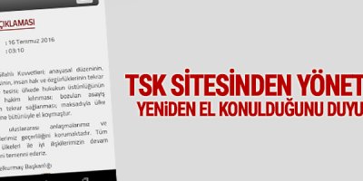 TSK'dan yeni Bildiri!