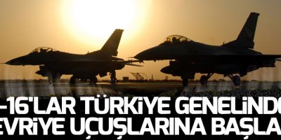 F-16'lar Türkiye genelinde devriye uçuşlarına başladı