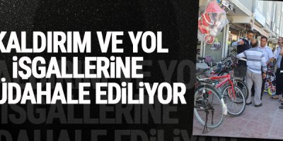 Büyükşehir Belediyesi kaldırım ve yol işgallerine müdahale ediyor