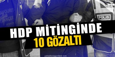 HDP mitinginde 10 gözaltı