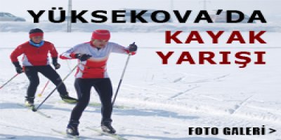 Yüksekova'da Kayak Yarışı Yapıldı
