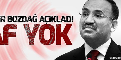 Adalet Bakanı Bozdağ: Af çalışması yok