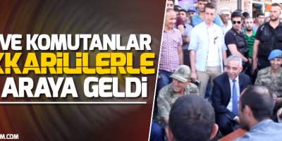 Vali ve komutanlar Hakkarililerle bir araya geldi