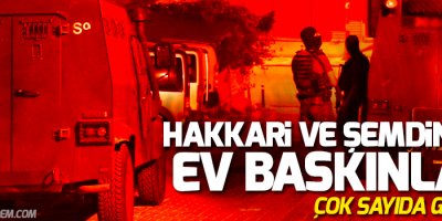 Hakkari ve Şemdinli'de ev baskınları: Çok sayıda gözaltı