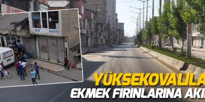 Yüksekovalılar ekmek fırınlarına akın etti