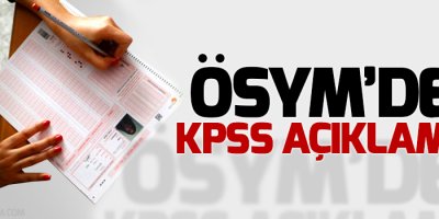 ÖSYM’den ’KPSS’ açıklaması