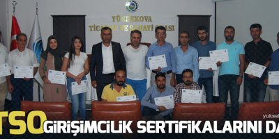 YÜTSO girişimcilik sertifikalarını dağıttı
