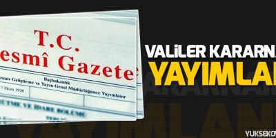 Valiler Kararnamesi yayımlandı