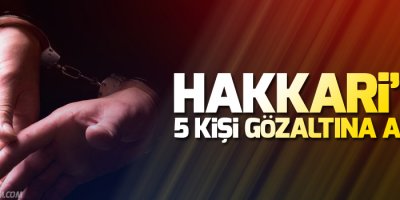 Hakkari'de 5 gözaltı