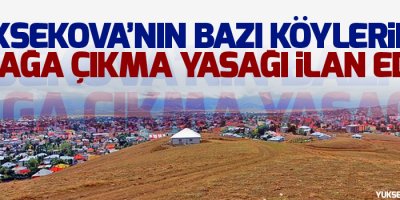 Yüksekova’da bazı köylerde sokağa çıkma yasağı