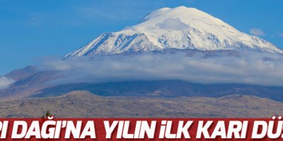 Ağrı Dağı'na yılın ilk karı yağdı