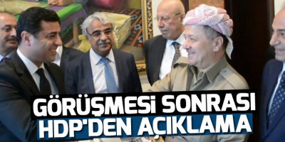 Barzani-Demirtaş görüşmesi sonrası HDP'den açıklama