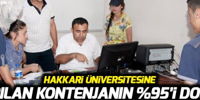 Hakkari Üniversitesine ayrılan kontenjanın %95’i doldu