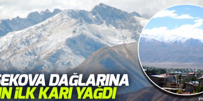 Yüksekova dağlarına yılın ilk karı yağdı