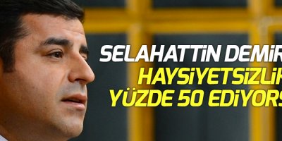 Demirtaş: Haysiyetsizlik yüzde 50 ediyorsa...