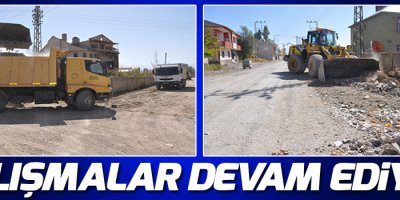 Yol kenarındaki moloz yığınları temizleniyor