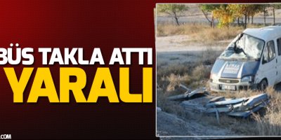 Minibüs takla attı: 13 yaralı