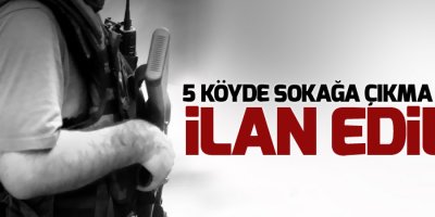 5 köyde sokağa çıkma yasağı