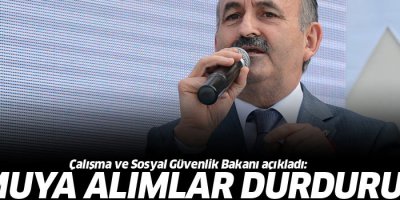 Bakan Müezzinoğlu: 'Kamuya alımları belirli bir süre dondurduk'