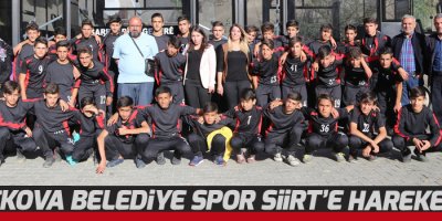 Belediye sporlu minikler Siirt’e hareket etti