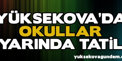 Yüksekova'da Okullar Yarın'da Tatil