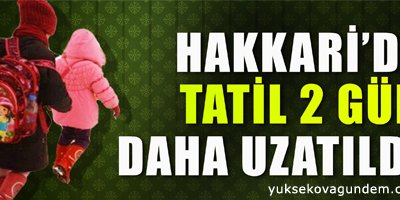Hakkari'de tatil 2 gün daha uzatıldı