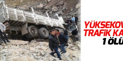 Yüksekova'da trafik kazası: 1 ölü