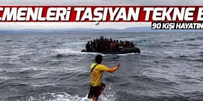 Göçmen teknesi battı: 90 ölü