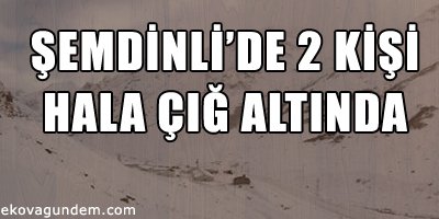 Şemdinli'de 2 kişi hala çığ altında