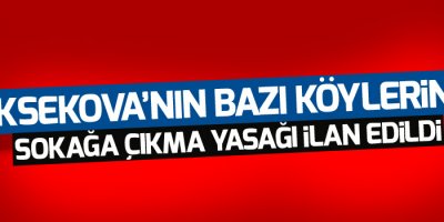 Yüksekova'da bazı köylerde sokağa çıkma yasağı!