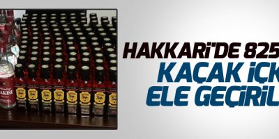 Hakkari'de 825 şişe kaçak içki ele geçirildi