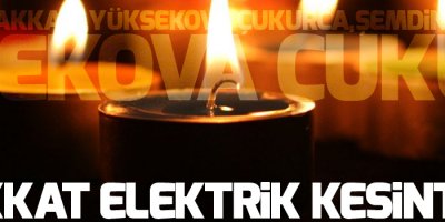 Dikkat! Elektrik kesintisi olacak