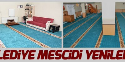 Belediye mescidi yenilendi