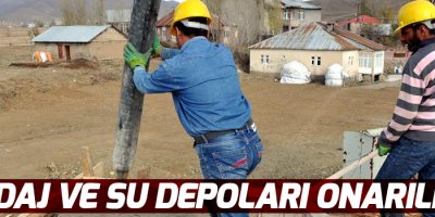 Sondaj ve su depoları onarılıyor