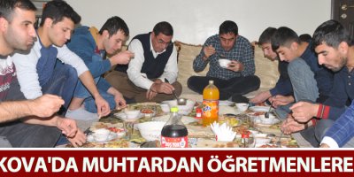 Yüksekova'da Muhtardan Öğretmenlere Yemek
