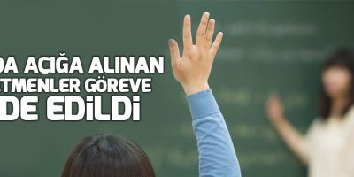 Van’da Açığa Alınan Öğretmenler Göreve İade Edildi