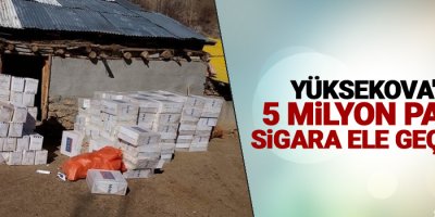 Yüksekova'da 5 milyon paket sigara ele geçirildi