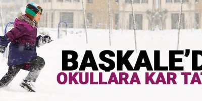 Van Başkale’de okullara kar tatili