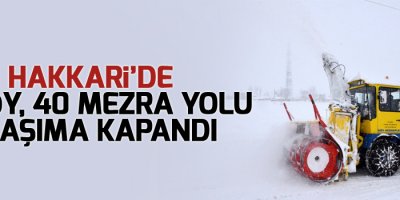 Hakkari’de 13 köy, 40 mezra yolu ulaşıma kapandı