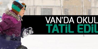 Van'da okullar tatil edildi!