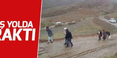 Yağış yolda bıraktı