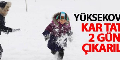 Yüksekova'da kar tatili 2 güne çıkarıldı