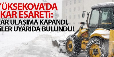 Yüksekova'da kar esareti: Yollar ulaşıma kapandı, yetkililer uyarıda bulundu!