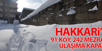 Hakkari’de 91 köy, 242 mezra yolu ulaşıma kapandı