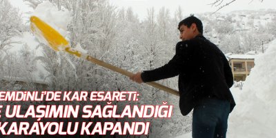 Şemdinli’de kar esareti: İlçeye ulaşımın sağlandığı tek karayolu kapandı