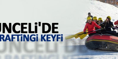 Tunceli'de kar raftingi keyfi