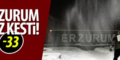 Erzurum buz kesti!