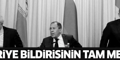 3 ülkenin imza attığı ‘Moskova Deklarasyonu’nun tam metni!