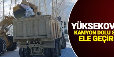 Yüksekova’da Kamyon dolu sigara ele geçirildi!